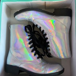 Holographic Combat Boots